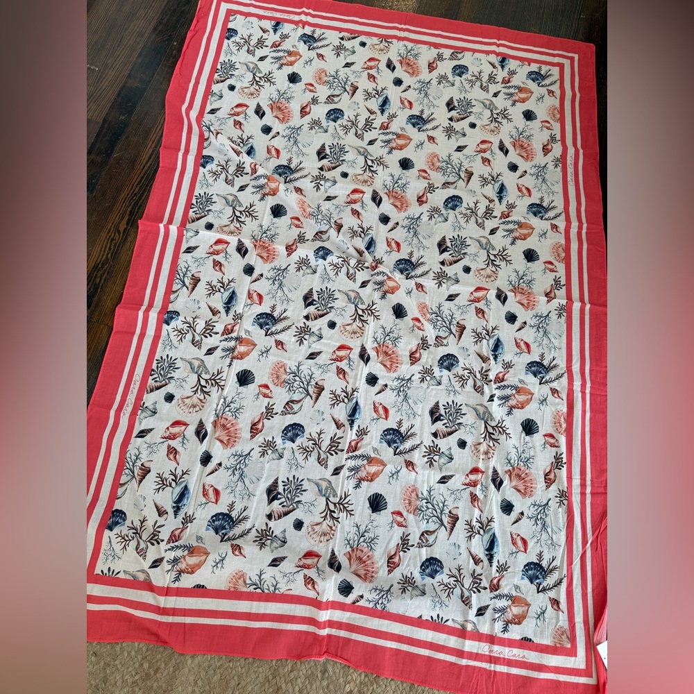 Cara Cara Floral Scarf in Red and Blue